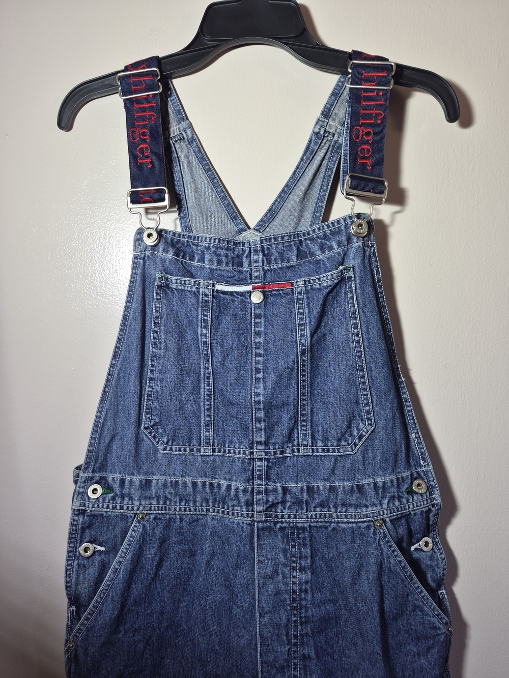 Tommy Hilfiger Y2K Womans Blue Denim Overalls Size M